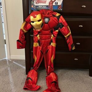 Marvel Avengers Iron Man Costume Youth Small 4–6 NWOT Mask Included